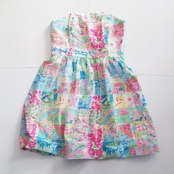LILLY PULITZER Lottie State of Mind Patchwork Dres - Picture 7 of 12
